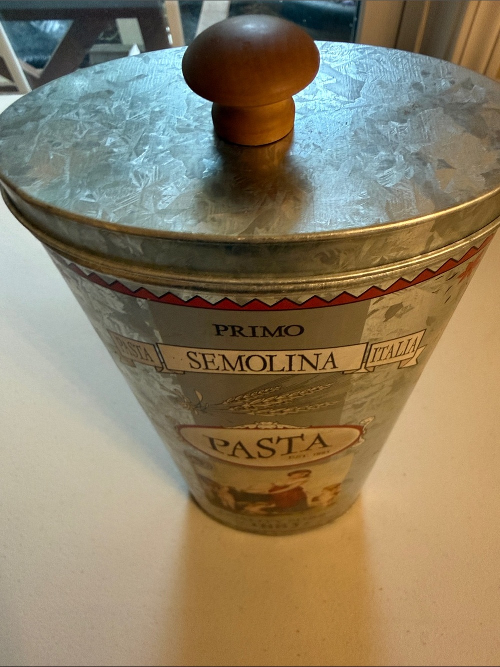 Primo Vintage Semolina Pasta Storage Canister - Silver - Picture 3 of 12